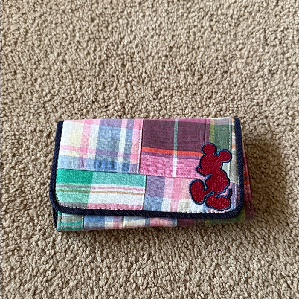 Disney Patchwork Kids Wallet with Red Accent
